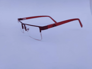 Half-Frame Black & Red Glasses for Professional and Casual Styles