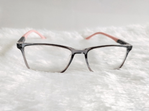 Modern Grey with Light Pink Accent Prescription Glasses