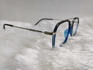 Modern Blue-Black & Gold Prescription Glasses