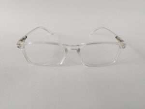 Clear Frames with Silver Detailing