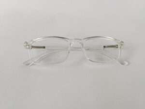 Clear Frames with Silver Detailing