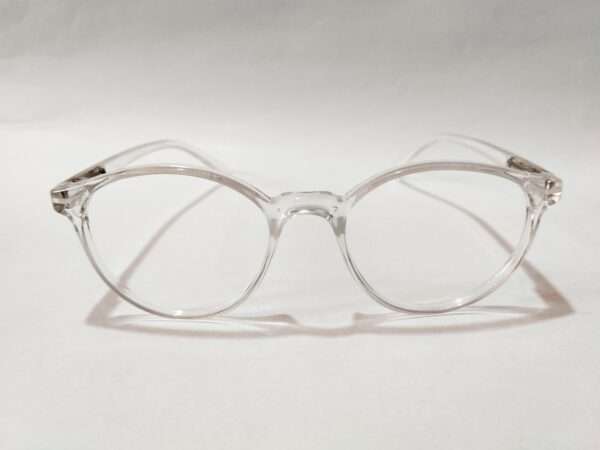 Transparent white Silver Oval shape Frames Mens Eye Frames Womens Eye Frames.