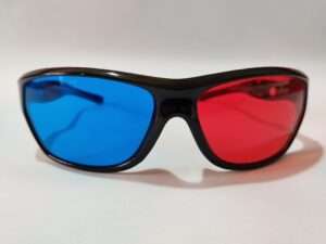 Black Blue Red 3D Glasses