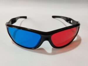 Black Blue Red 3D Glasses